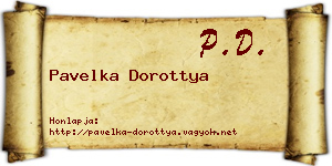 Pavelka Dorottya névjegykártya